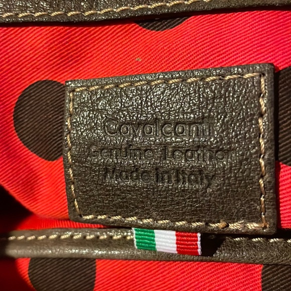 CAVALCANTI ITALY LEATHER BROWN CROSSBODY PURSE. - Picture 3 of 9